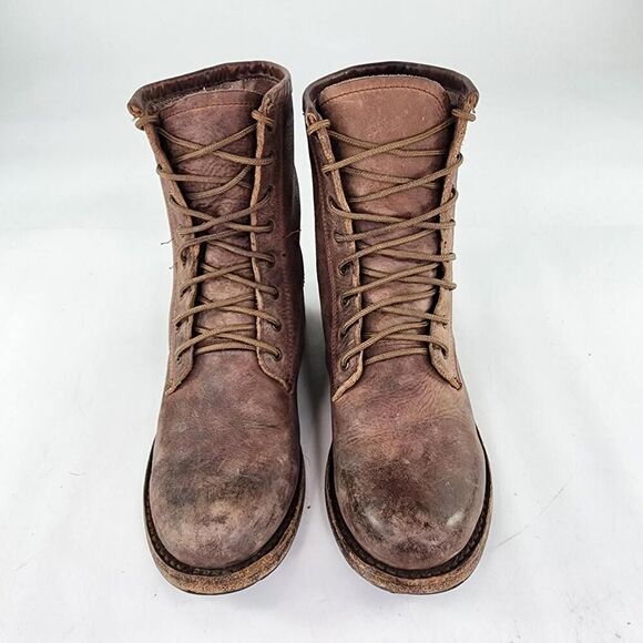 FREEBIRD BY STEVEN CHARLIE WOMENS BOOTS US 7 BROWN DISTRESS LACE-UP COMBAT BOOT - Picture 3 of 12